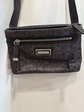 Calvin Klein Black Monogram Crossbody Bag